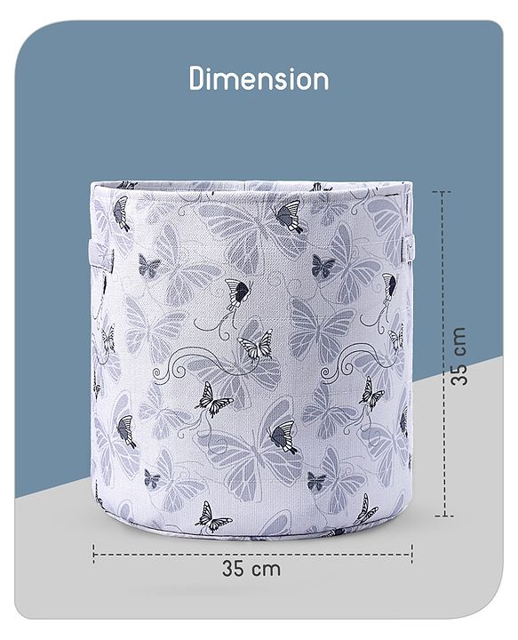 Babyhug Canvas Storage Bag Jungle Print- White