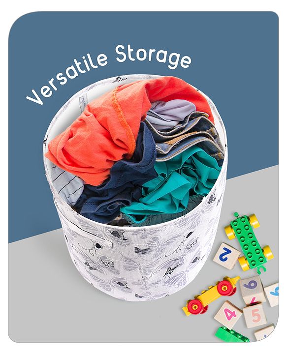 Babyhug Canvas Storage Bag Jungle Print- White