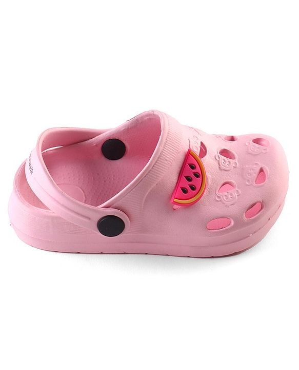 Cute Walk by Babyhug Clogs with Back Strap Watermelon Patch - Pink