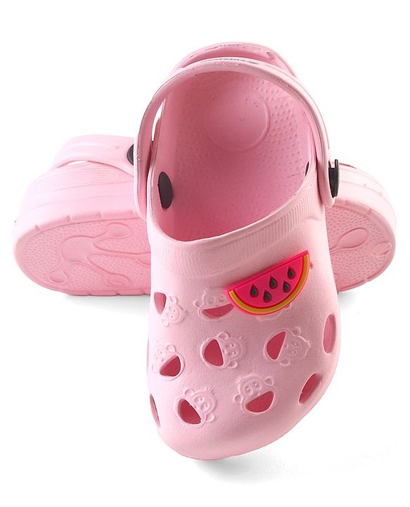 Cute Walk by Babyhug Clogs with Back Strap Watermelon Patch - Pink