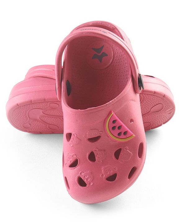 Cute Walk by Babyhug Clogs with Back Strap Watermelon Patch - Fuchsia