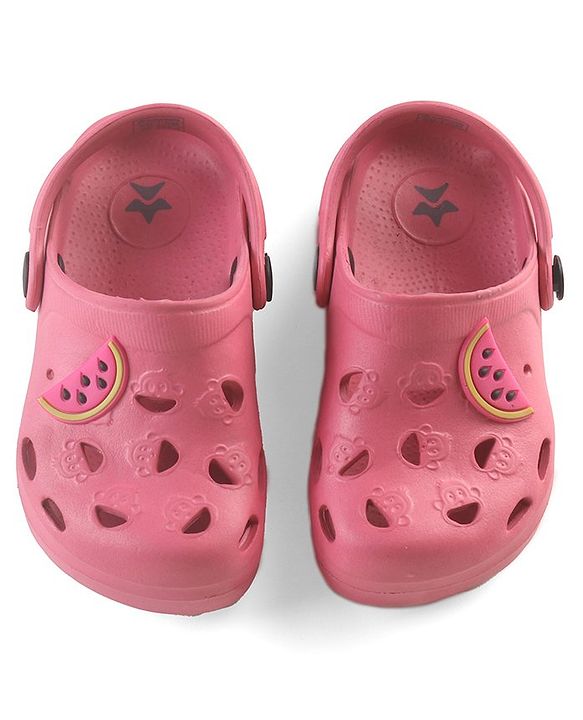 Cute Walk by Babyhug Clogs with Back Strap Watermelon Patch - Fuchsia