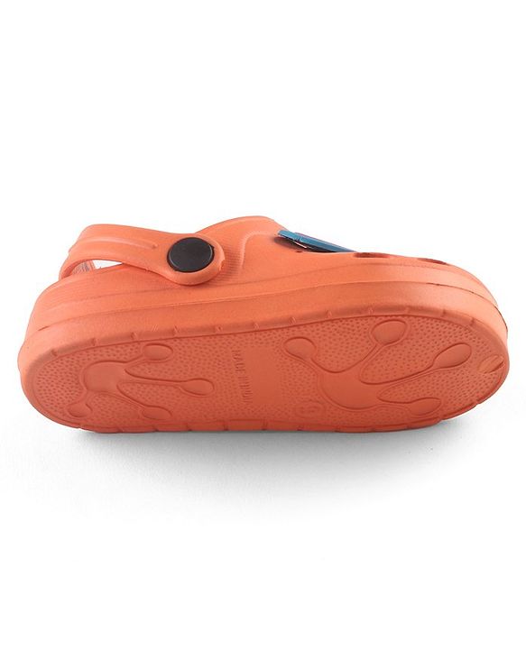 Cute Walk by Babyhug Clogs with Back Strap Rainbow Patch - Orange