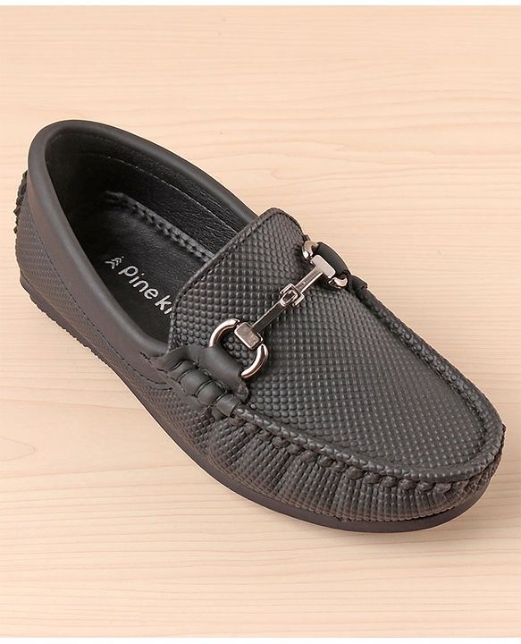 Pine Kids Slip On Formal Shoes - Black