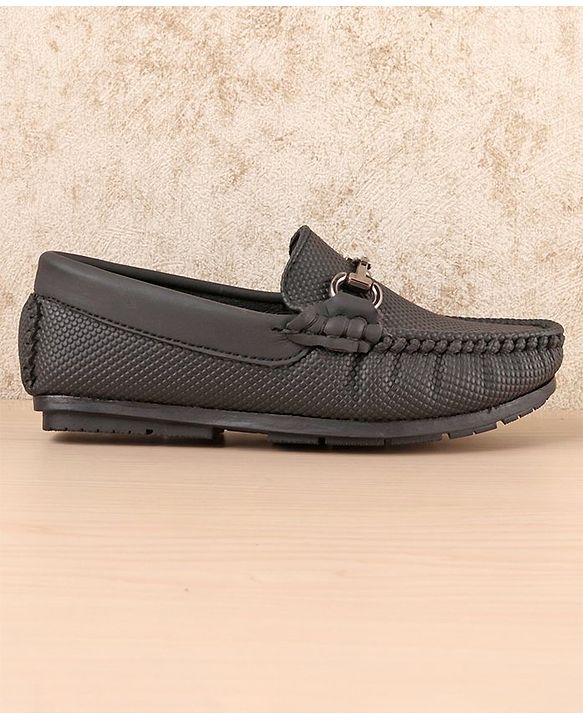 Pine Kids Slip On Formal Shoes - Black