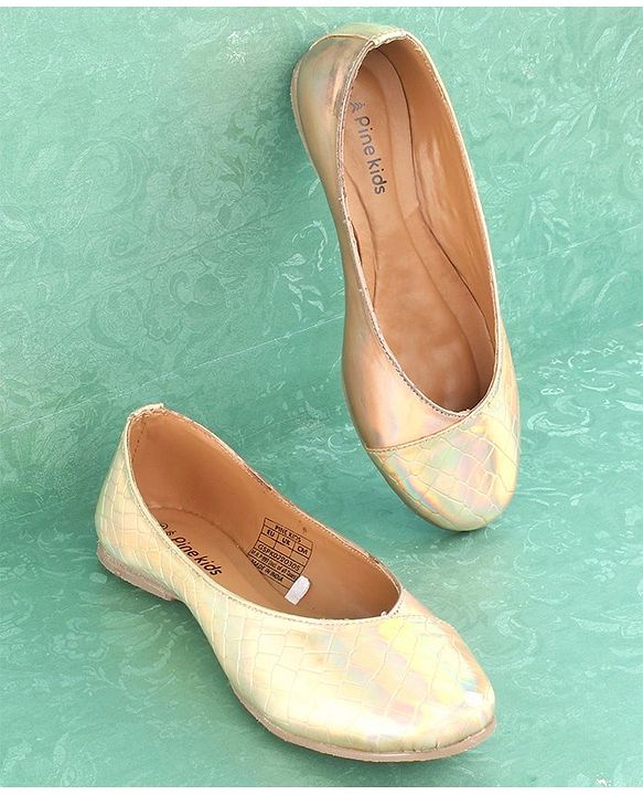 Pine Kids Slip On Textured Bellies - Golden