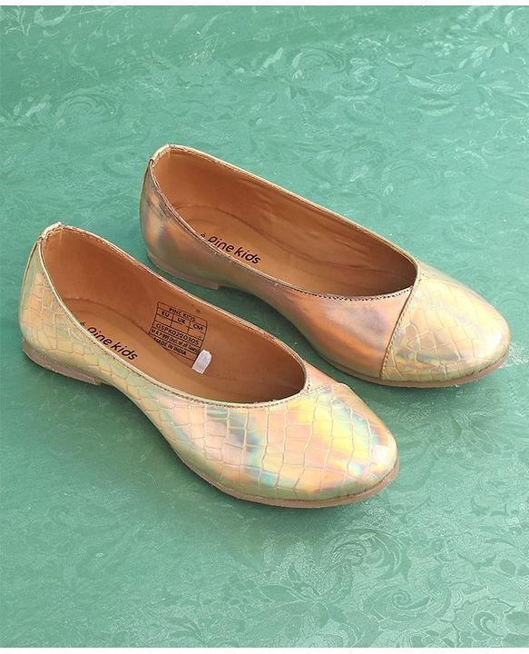 Pine Kids Slip On Textured Bellies - Golden