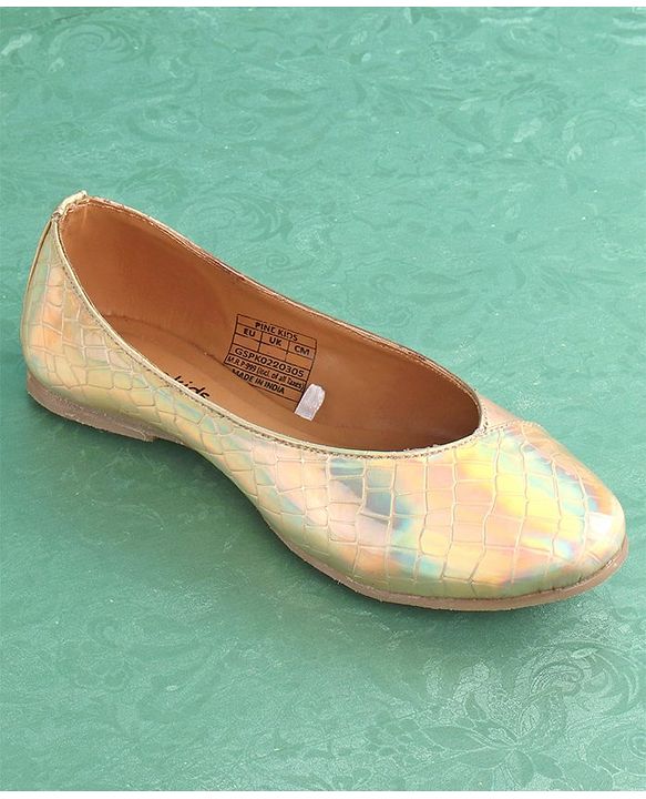 Pine Kids Slip On Textured Bellies - Golden