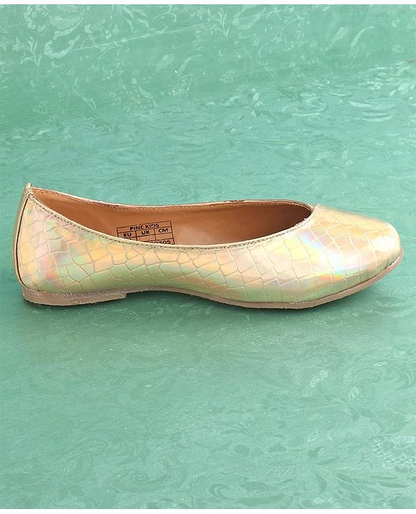 Pine Kids Slip On Textured Bellies - Golden