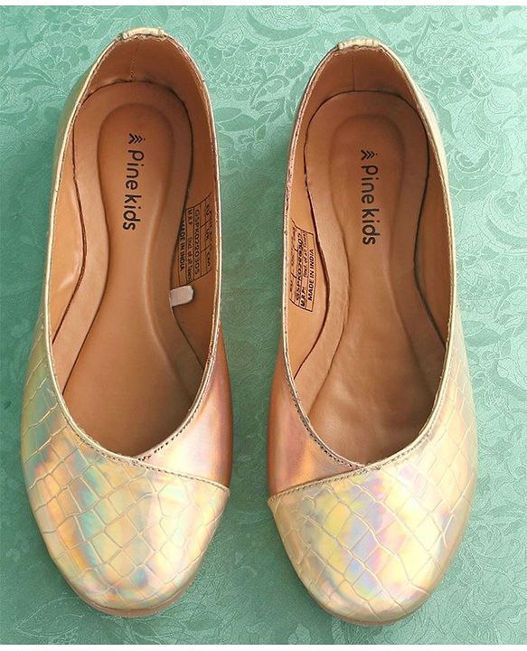 Pine Kids Slip On Textured Bellies - Golden