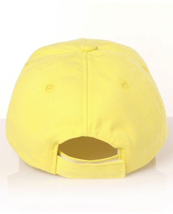 Babyhug Cotton Peppa Pig Print Summer Cap Yellow - Diameter 57 cm