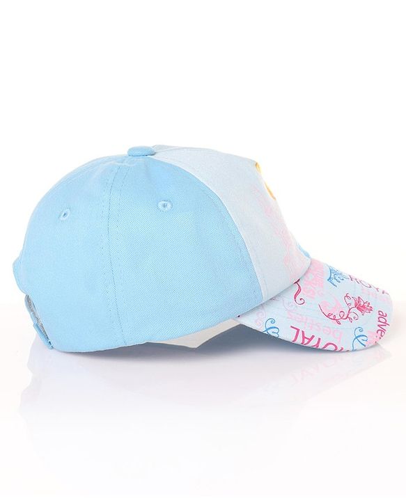 Disney By Babyhug Cotton Cindrella Print Summer Cap Blue - Diameter 56  cm