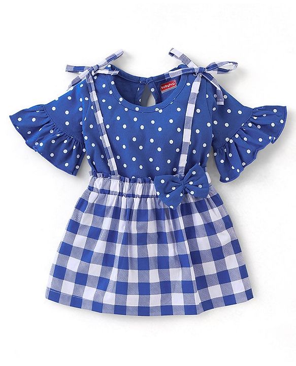 Babyhug Tops and Skirts Girl Half sleeves Back-Buttons