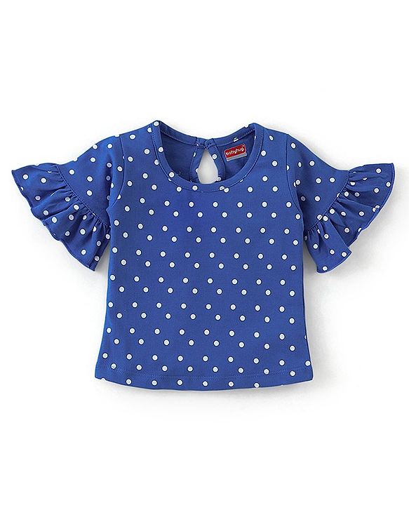 Babyhug Tops and Skirts Girl Half sleeves Back-Buttons