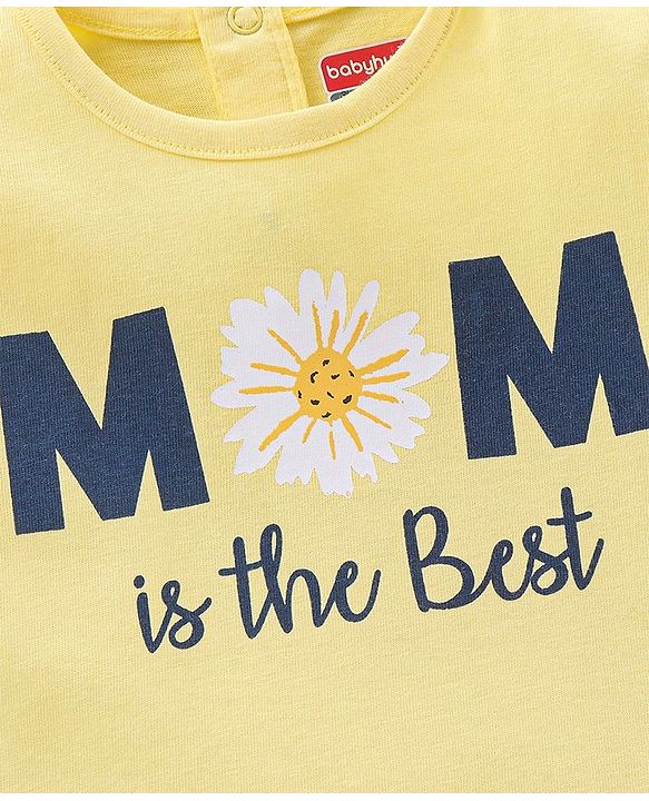 Babyhug 100% Cotton Knit Cap Sleeves T-Shirts Floral & Polka Dots Print Pack of 3 - White Blue & Yellow