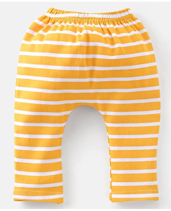 Babyhug 100% Cotton Knit Half Sleeves Onesie with Diaper Pants Cap Mittens & Booties Giraffe Print - Grey & Yellow