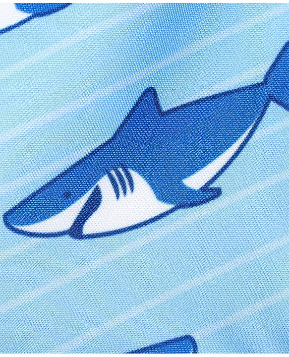 Babyhug Short Length Swimming Trunk Sharks Print - Blue