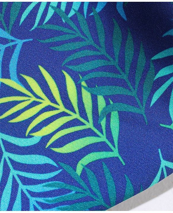 Babyhug Short Length Swimming Trunk Leaves Print - Blue