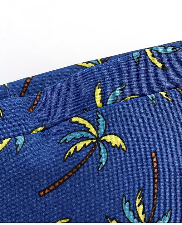 Babyhug Swimming Trunk Palm Tree Print - Blue
