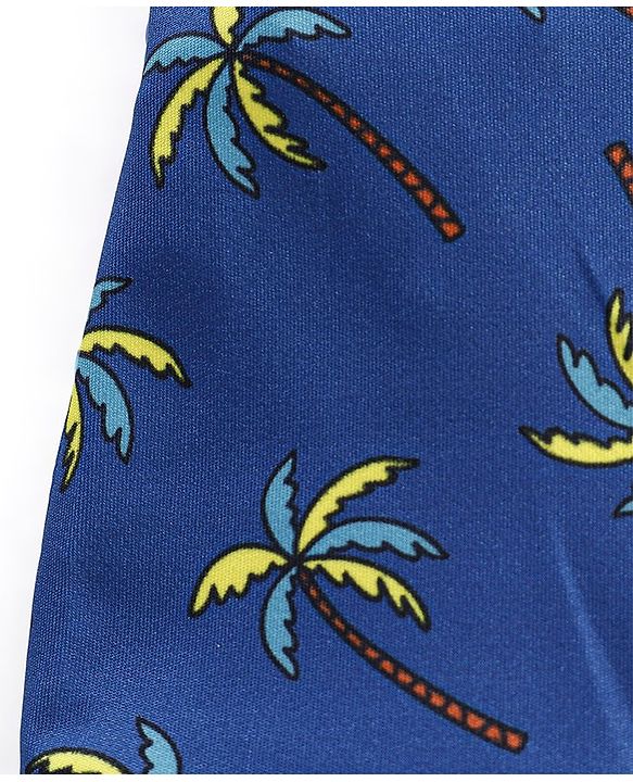 Babyhug Swimming Trunk Palm Tree Print - Blue