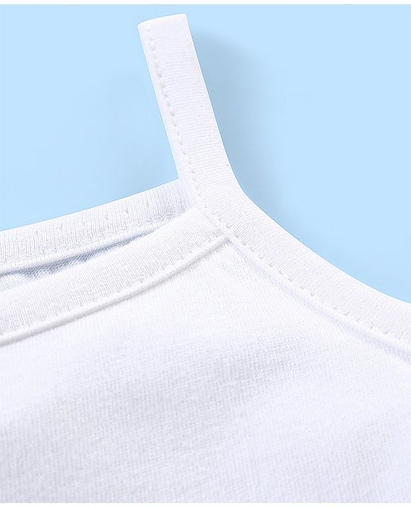 Babyhug 100% Cotton Slip Solid Pack of 3- White