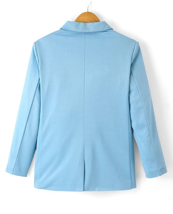 Pine Kids Knitted Full Sleeves Blazers - Light Blue