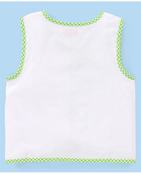 Babyhug 100% Cotton Front Open Jhablas Wild Animal Print Pack of 5 - White