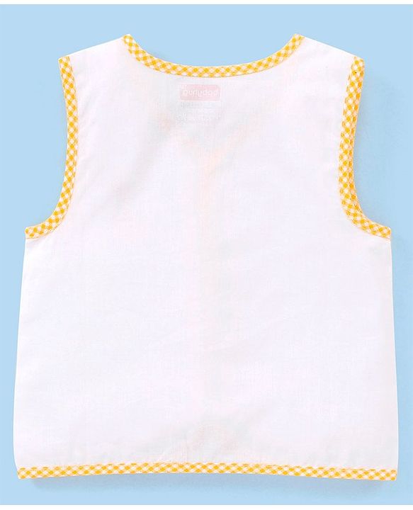 Babyhug 100% Cotton Front Open Jhablas Wild Animal Print Pack of 5 - White