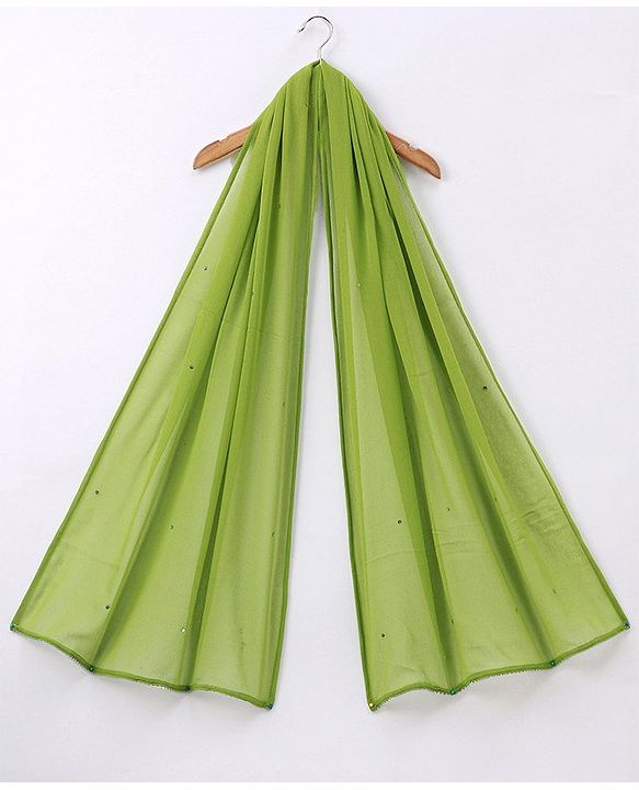 Pine Kids 100% Cotton Sleeveless Kurti & Salwar Set with Dupatta Floral Print - Lime Green