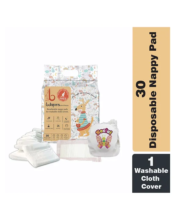 Social Butterfly Disposable Nappy Pads - Reusable, Washable Hybrid