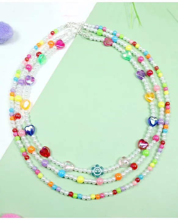 Buy Beads Necklace 7 Strand Multiple Colors Quartz Necklace Indian Jewelry  Bollywood Jewelry Online in India - Etsy