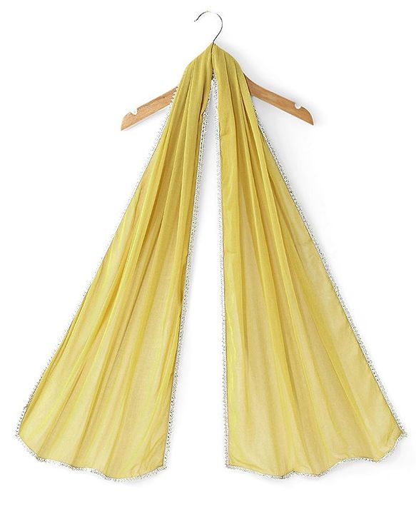 Babyhug Sleeveless Sequenced Choli With Gotta Patti Embroidered Lehenga And Dupatta- Mustard