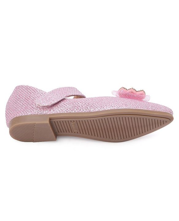 Cute Walk by Babyhug Bellies with Velcro Closure & Bow Applique - Pink