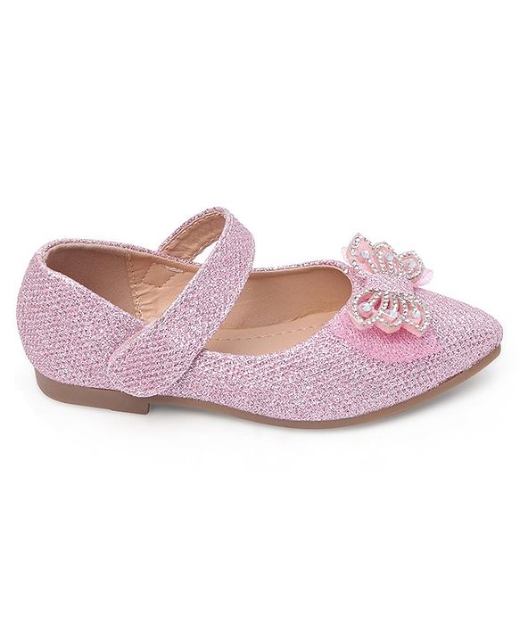 Cute Walk by Babyhug Bellies with Velcro Closure & Bow Applique - Pink