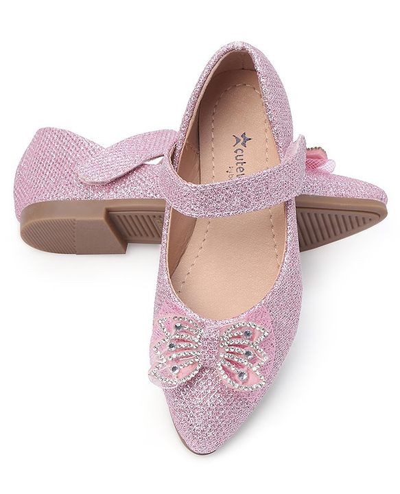 Cute Walk by Babyhug Bellies with Velcro Closure & Bow Applique - Pink