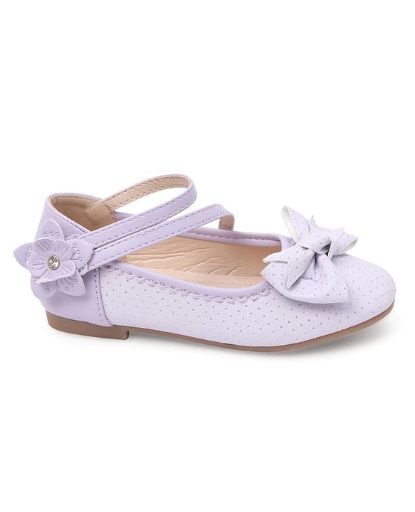 Cute Walk by Babyhug Bellies with Velcro Closure & Bow Applique - Purple
