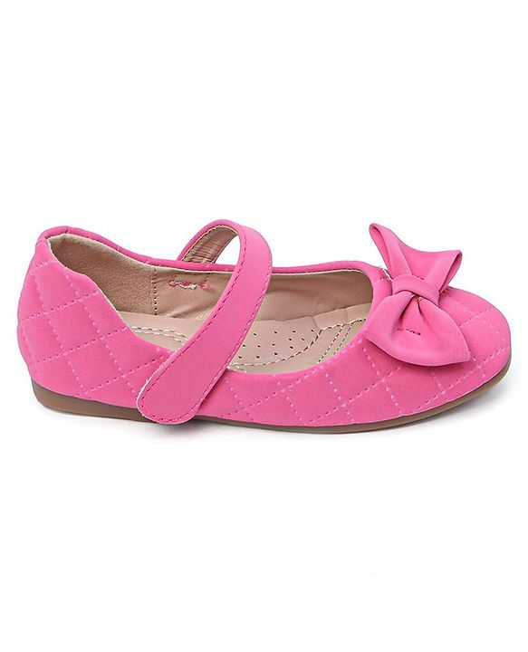 Cute Walk by Babyhug Bellies with Velcro Closure with Bow Applique - Pink