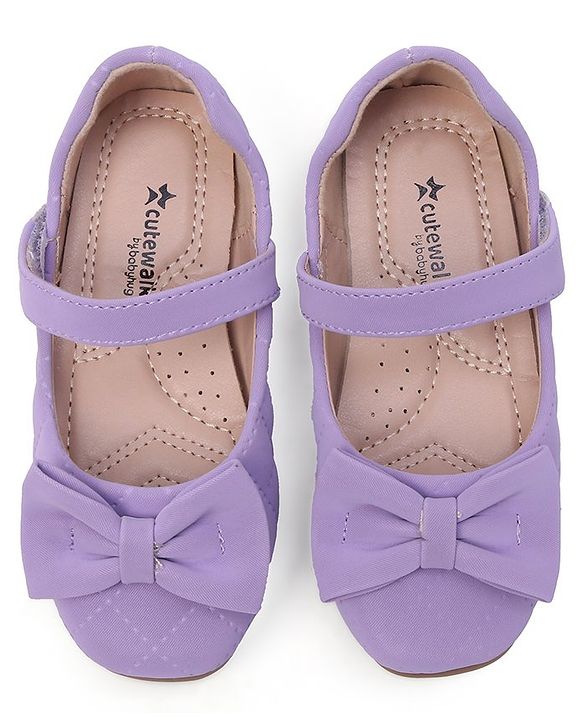 Cute Walk by Babyhug Bellies with Velcro Closure with Bow Applique - Pink