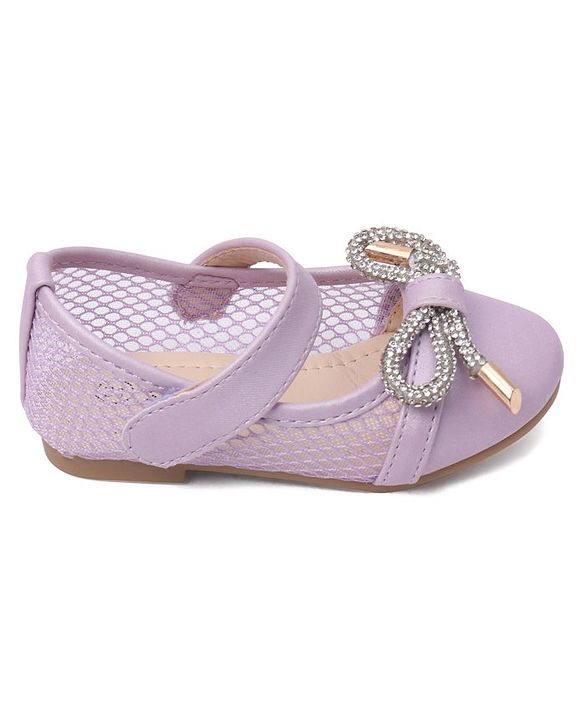 Cute Walk By Babyhug Bellies with Velcro Closure & Bow Applique - Pink