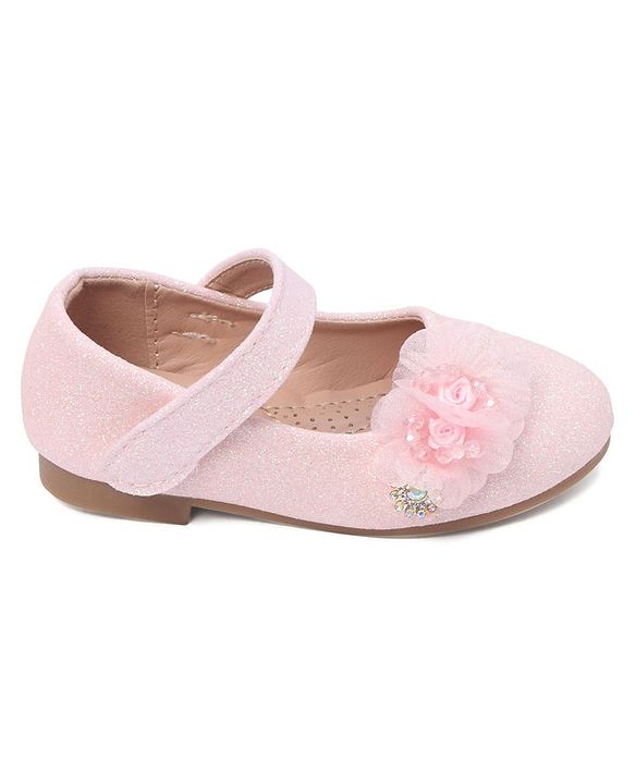 Cute Walk by Babyhug Bellies with Buckle Closure Floral Applique - Pink