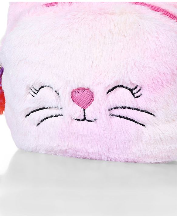 Babyhug Soft Plush Kids Rabbit School Bag Pink - 12 Inches