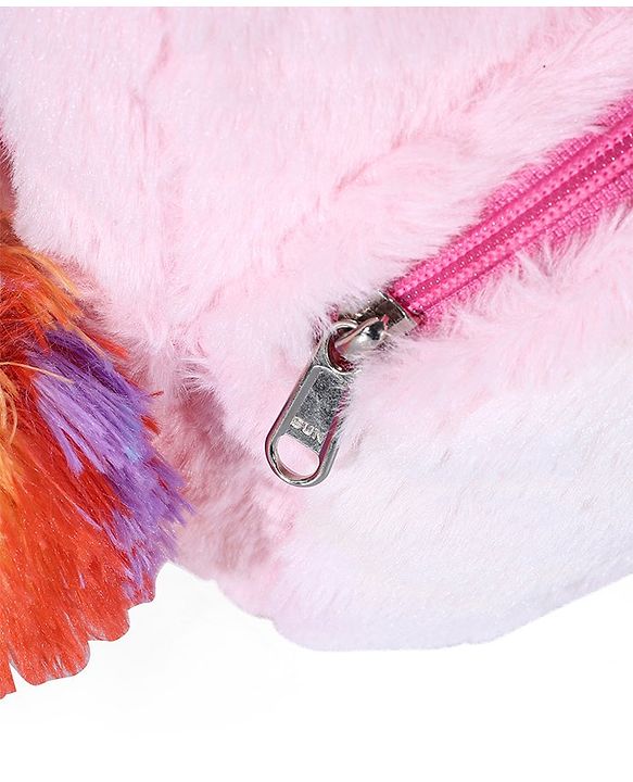 Babyhug Soft Plush Kids Rabbit School Bag Pink - 12 Inches