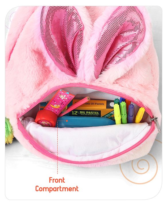 Babyhug Soft Plush Kids Kitten School Bag Purple - 12 Inches