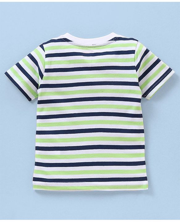 Babyhug Cotton Jersey Half Sleeves T-Shirt Crock Print Pack Of 3 - Green & White
