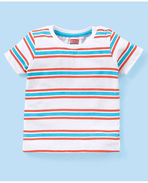 Babyhug Cotton Half Sleeves T-Shirts Tiger Print Pack Of 3 - Grey & Orange