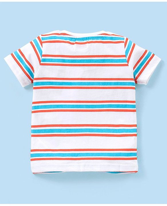 Babyhug Cotton Half Sleeves T-Shirts Tiger Print Pack Of 3 - Grey & Orange
