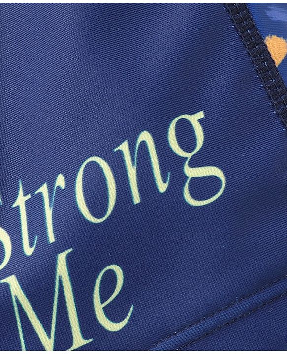 Babyhug Swimming Trunk Text Print - Blue