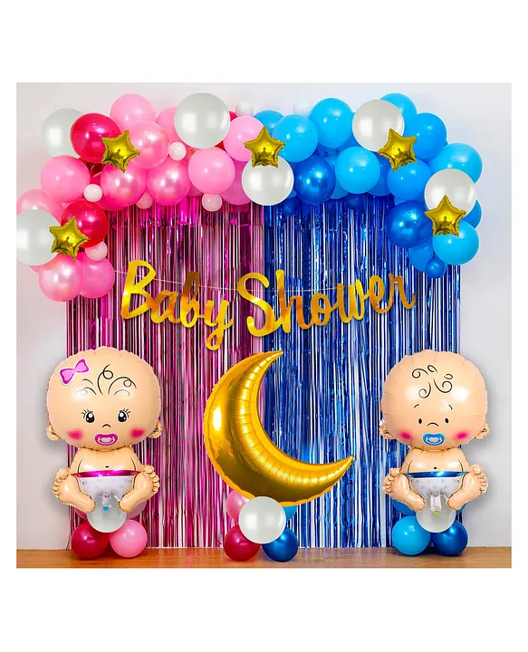 Party Propz Baby Shower Combo Decorations Set - Huge 50Pcs Baby Shower  Backdrop Decoration, Baby Shower Decoration Items, Baby Shower Foil  Banner