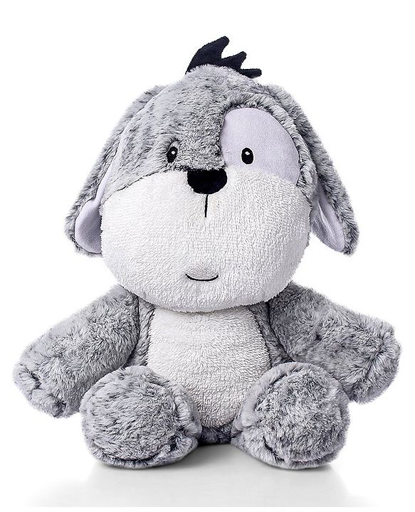 Babyhug Dog Soft Toy Grey - Height 47 cm