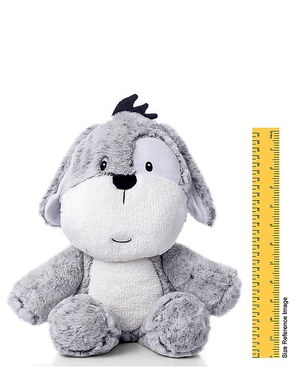 Babyhug Dog Soft Toy Grey - Height 47 cm